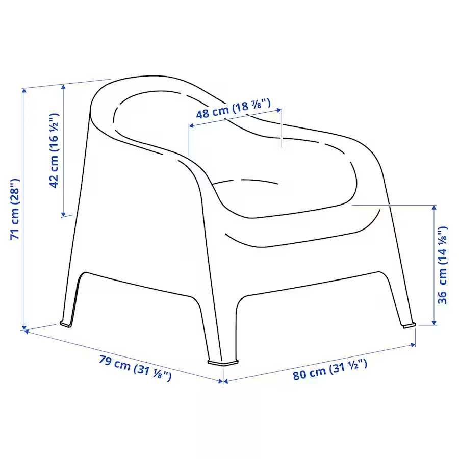 Poltrona de exterior branca Ikea