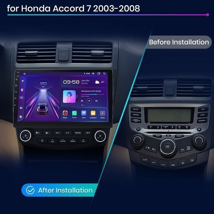 Nowoczesne radio nawigacja Honda Accord 7 Carplay Android 2GB 32GB