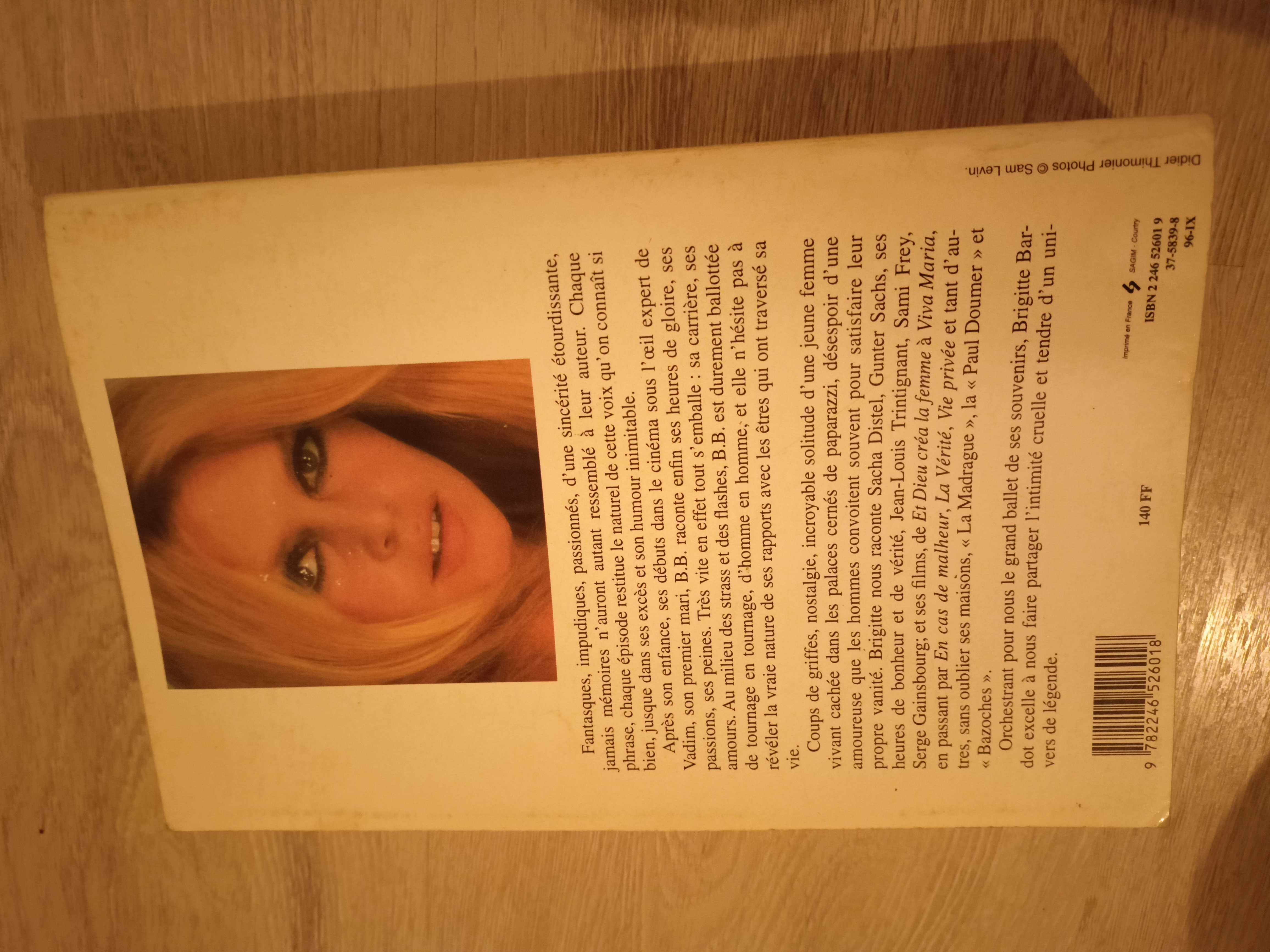 Brigitte Bardot Initiales B.B. książka po francusku 1996