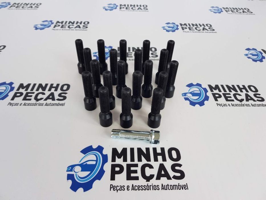 Pernos Aperto Interior Compridos Pretos M12x1.25