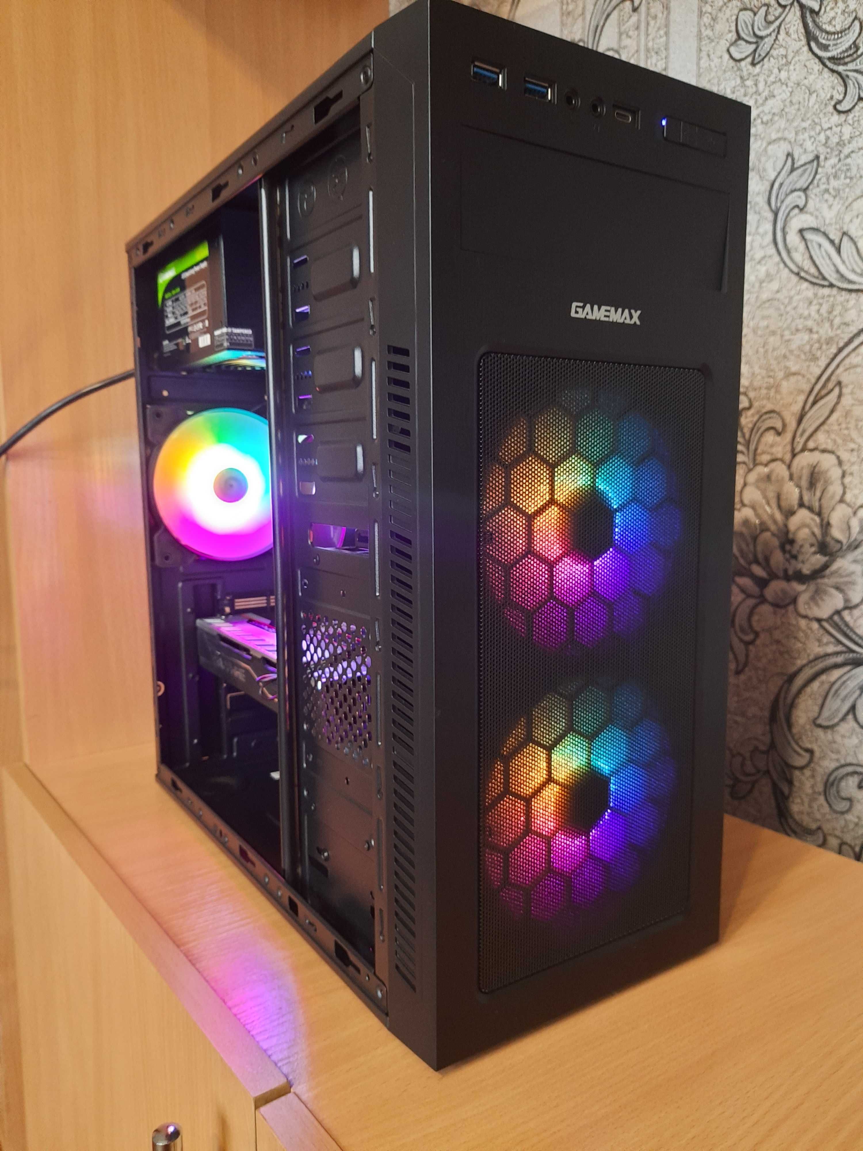 Ігровий комп'ютер ПК Ryzen 5 3400G+RX580 8Gb+16Gb DDR4+SSD NVMe+HDD