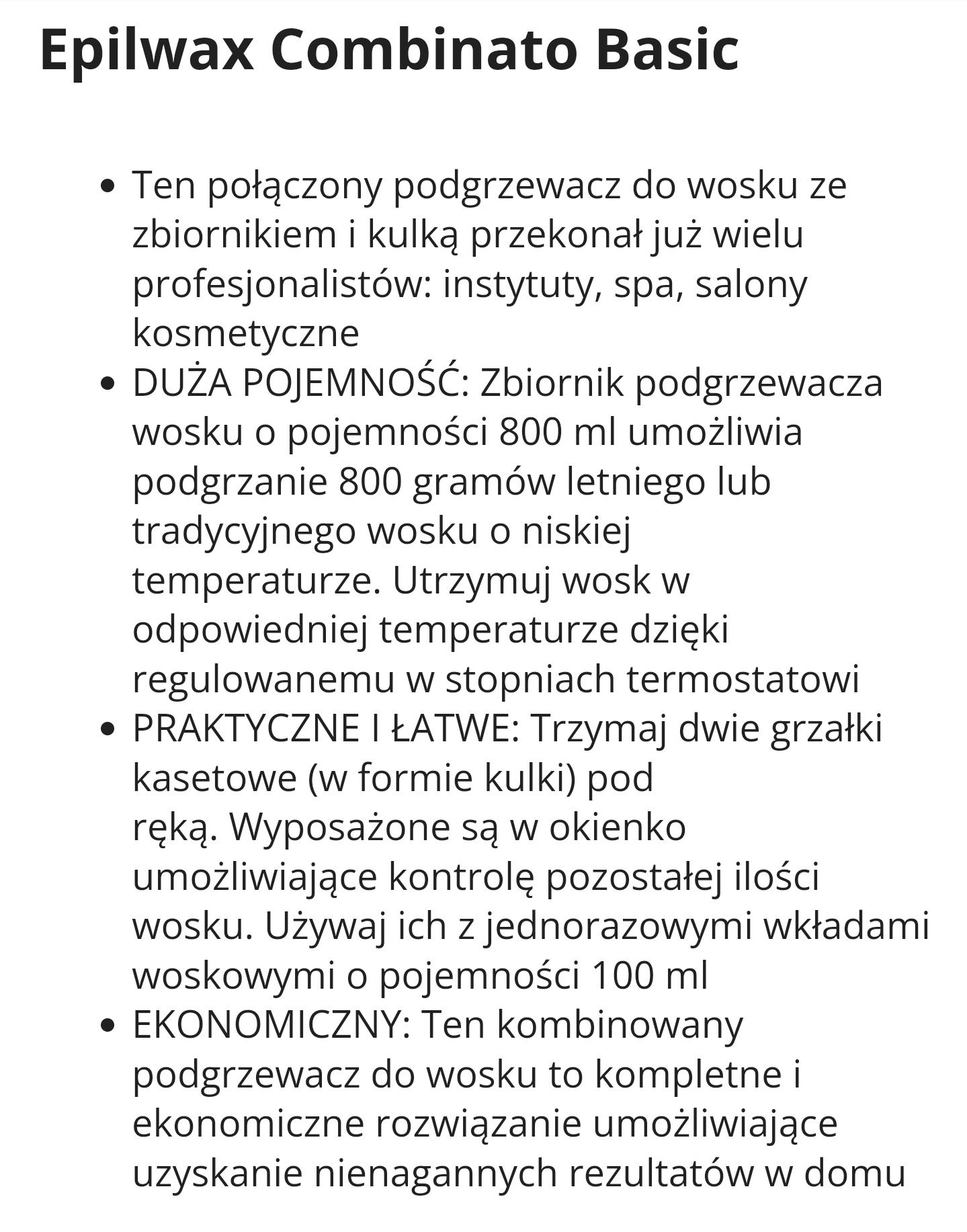 EpilWax podgrzewacz do wosku 800ml.
