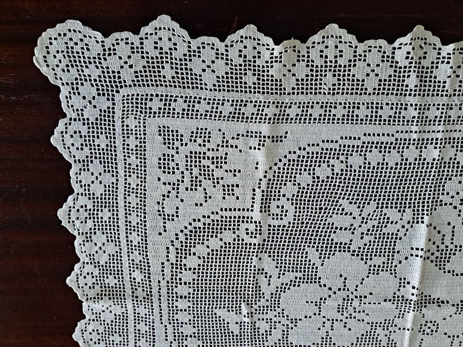 Renda de croché, feito à mão