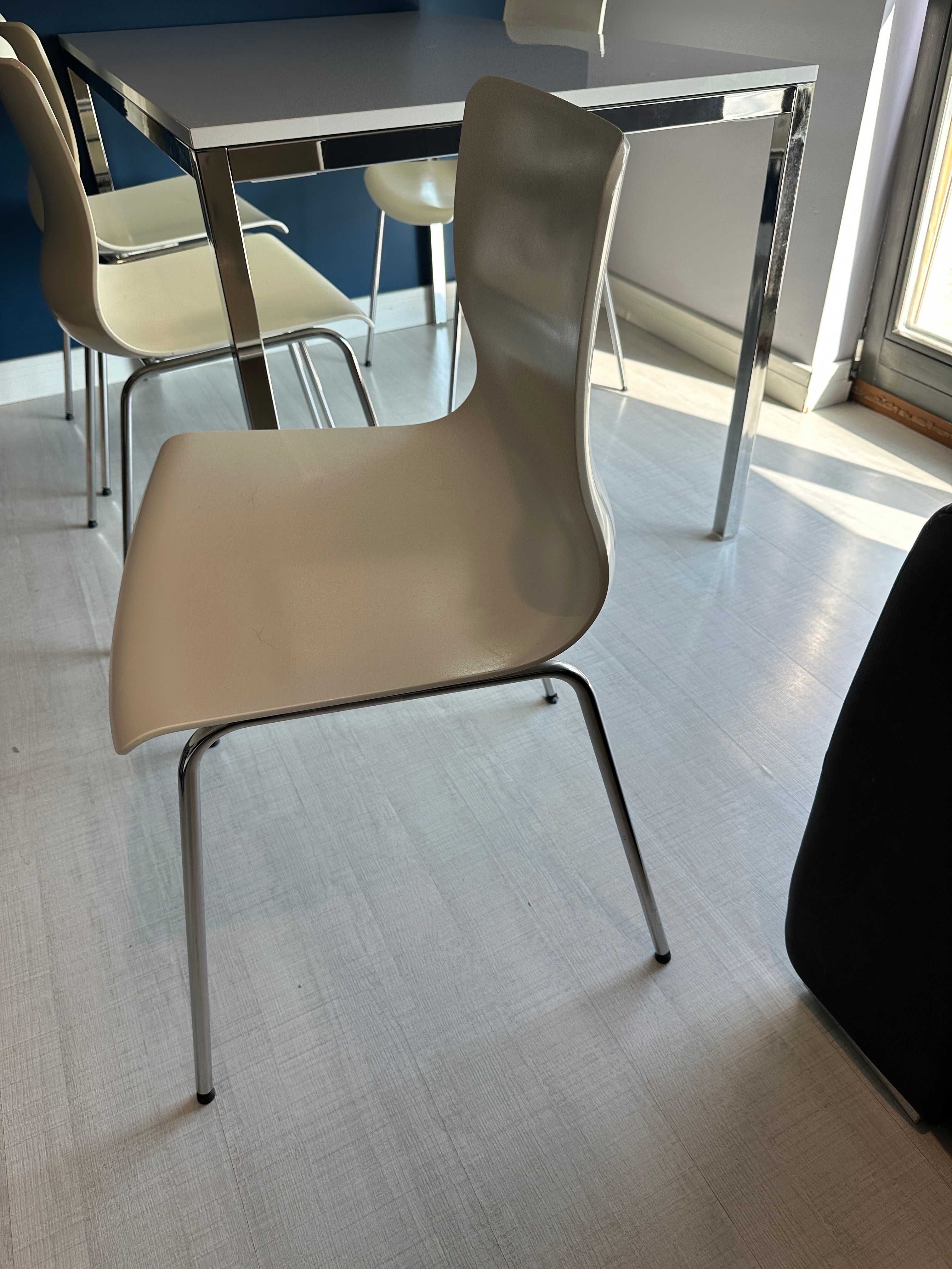 Stół Ikea TORSBY biały połysk + 4 krzesła Ikea
