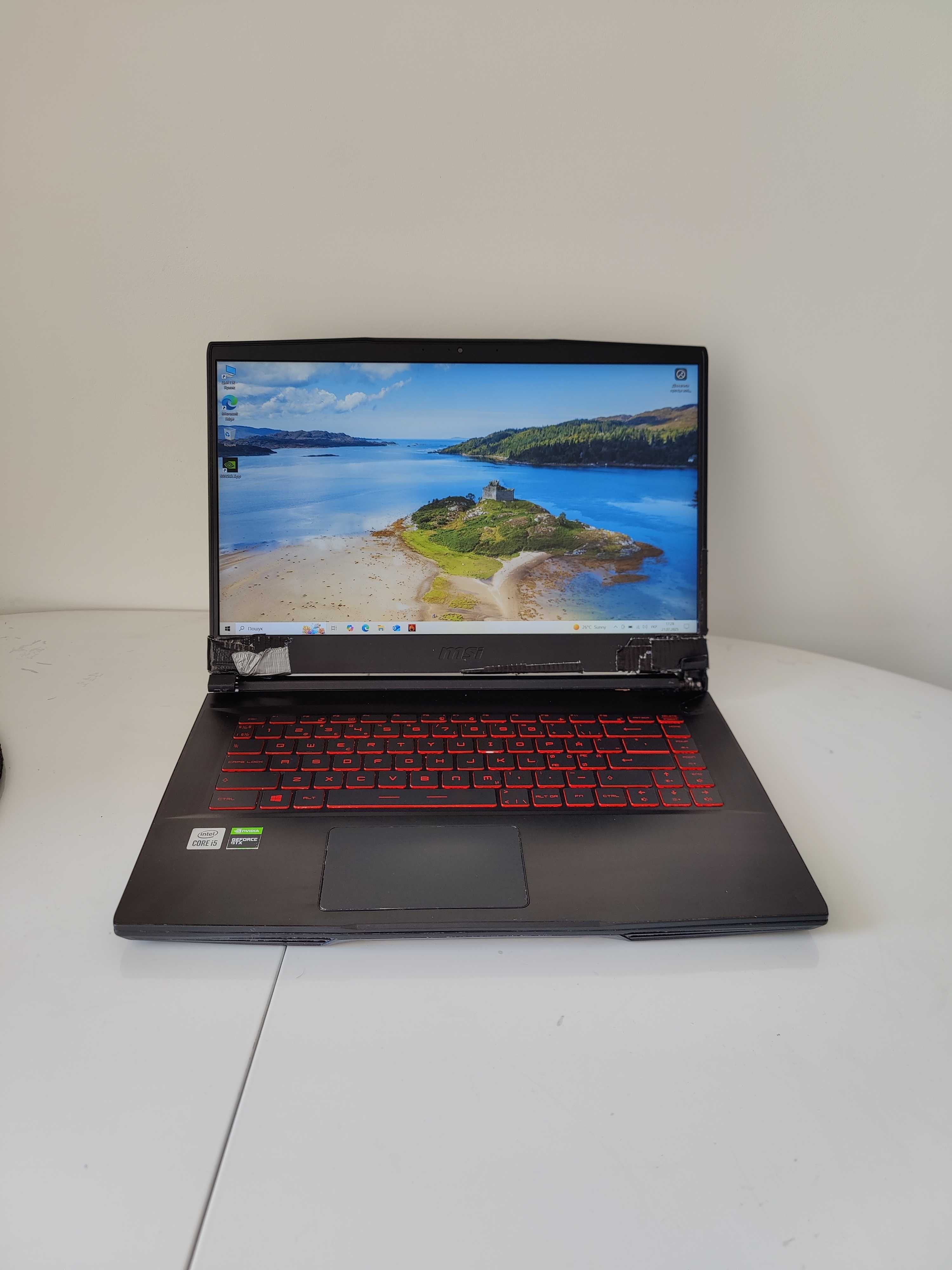 Ігровий ноутбук MSI MS16r5 / GTX 1650 4 ГБ /i5 10500h/8/256/144 ггц