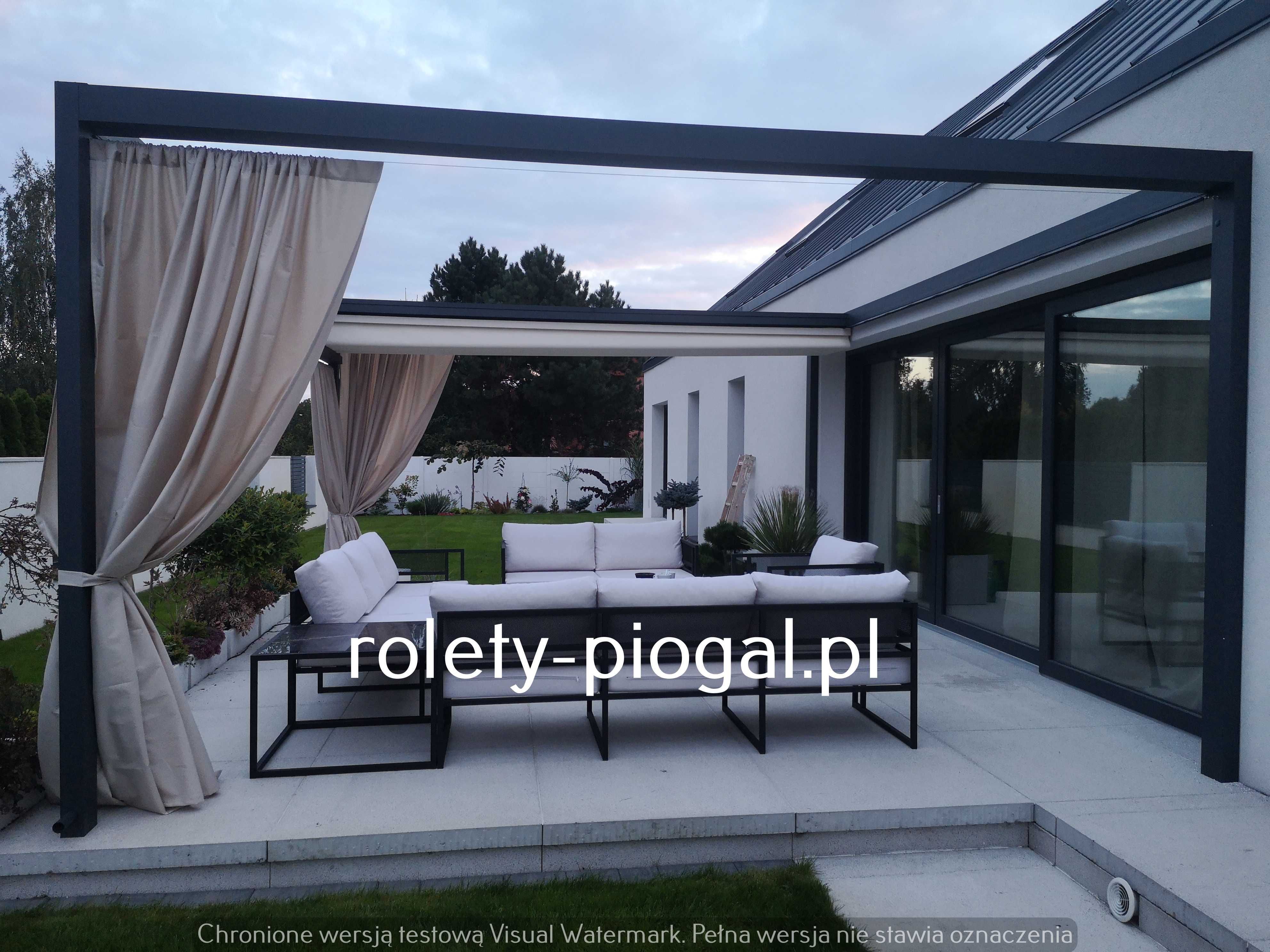 PERGOLA ALUMINIOWA Automatyczna DACH Zwijany Zadaszenie tarasu