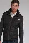 SUPERDRY David Beckham M L kurtka skórzana M65 skóra nat. czarna black