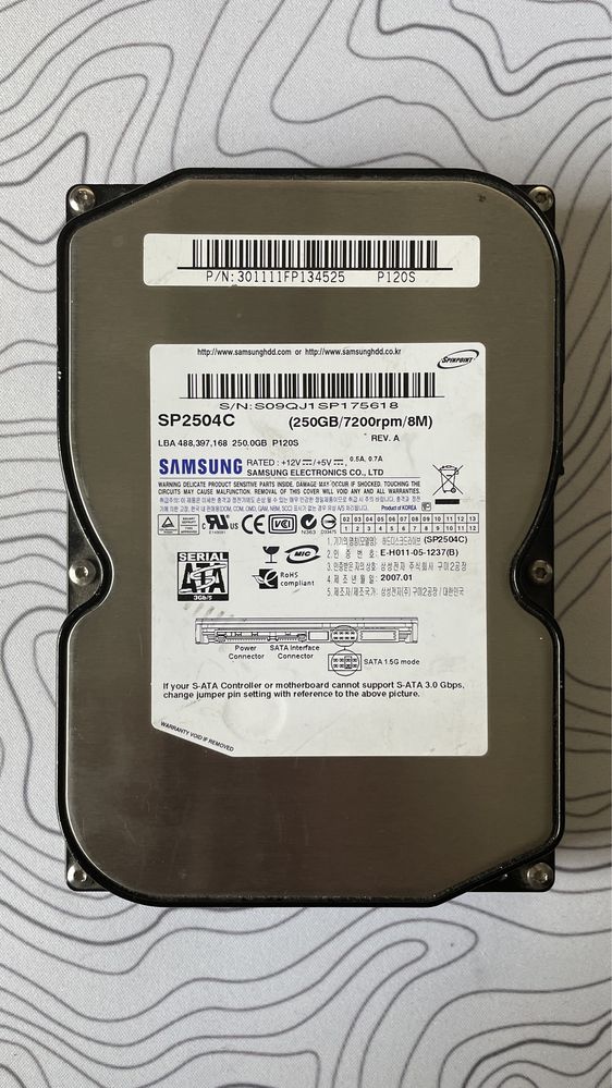 Samsung sp2054c 250gb