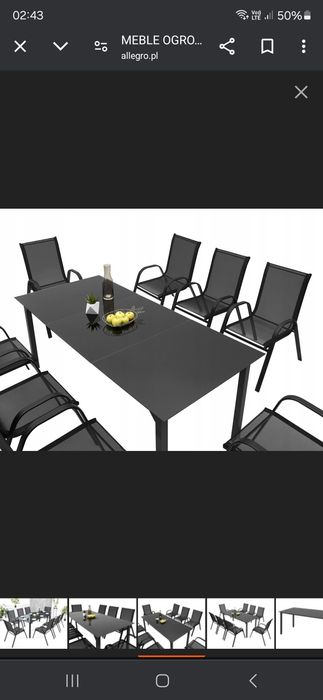 Stol szklany jak na zdjeciu