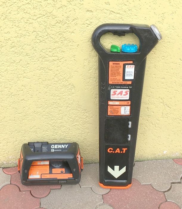 Radiodetektor wykrywacz kabli instalacji CAT GENNY zestaw Radiodetecti