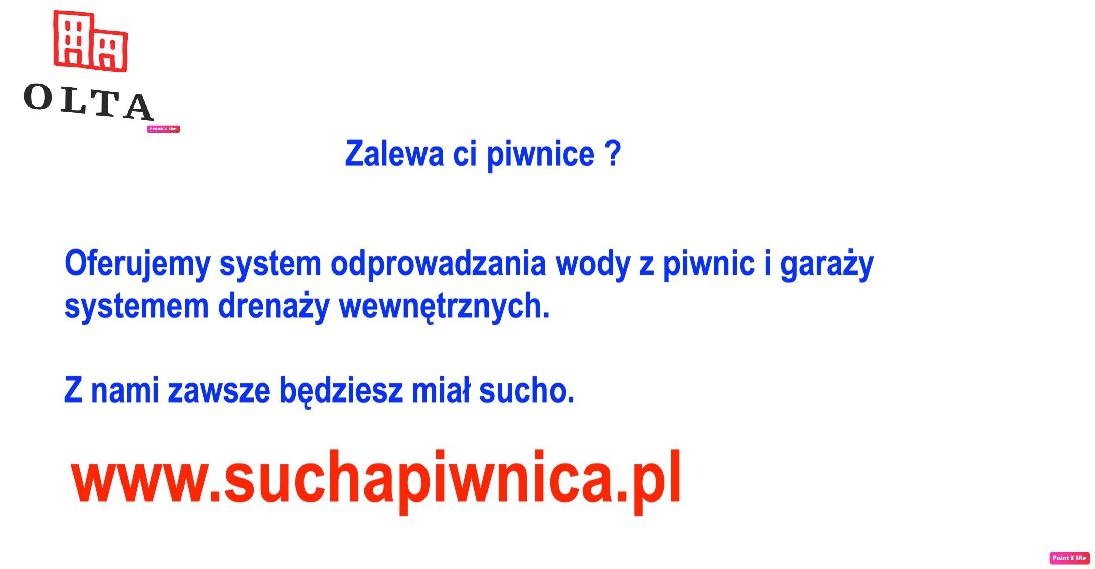 Drenaż wewnętrzny osuszanie budynków wody sucha piwnica.pl