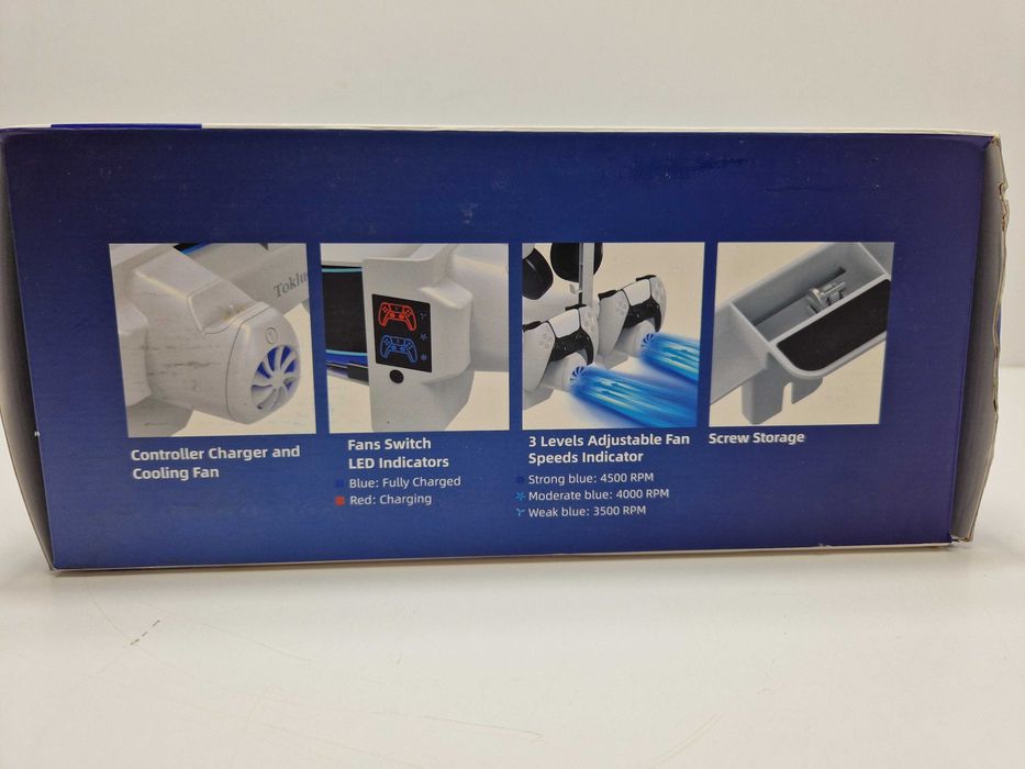 Podstawka chłodząca Tokluck do PS5, 3xusb-a, ładująca dla Joysticków