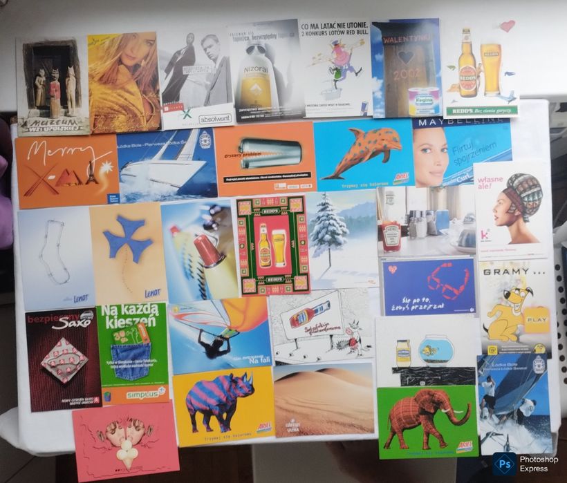 Kolekcja 30 kartek reklamowych Boomerang Freecards