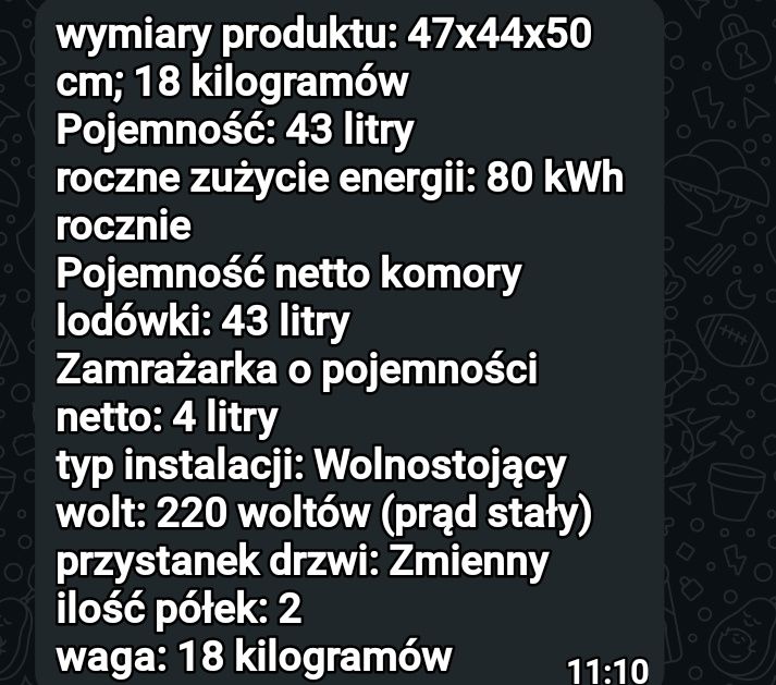 Sprzedam małą lidówkę