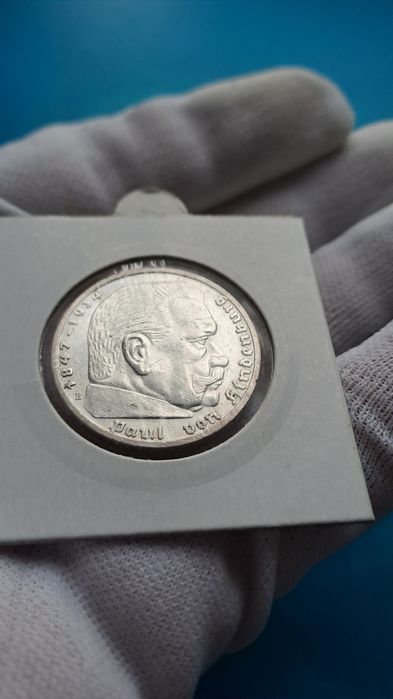 Серебряная монета Микола Амосов серебро 5 рейхсмарок Е