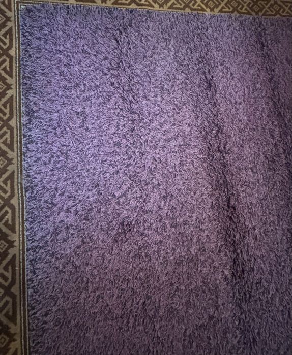 Fioletowy dywan super shaggy 160x230 używany wyprany