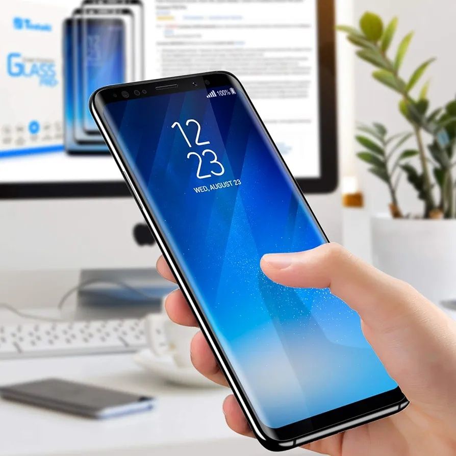 Szkło Samsung Galaxy S8, Tentoki 9H, cały ekran, zakrzywione krawędzie
