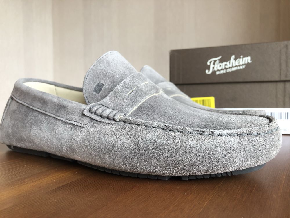 Florsheim, мокасины из натуральной замши, р. 40 26,5 см