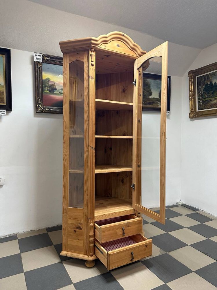 Вітрина кутова дерево витрина угловая 3018