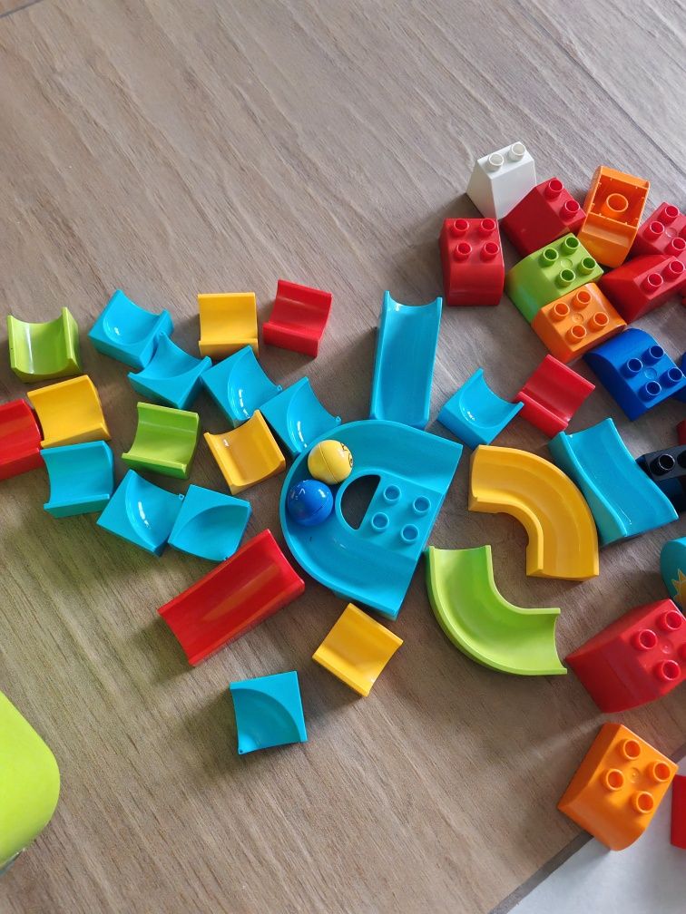 Wielki zestaw Lego duplo ludziki zwierzątka tor