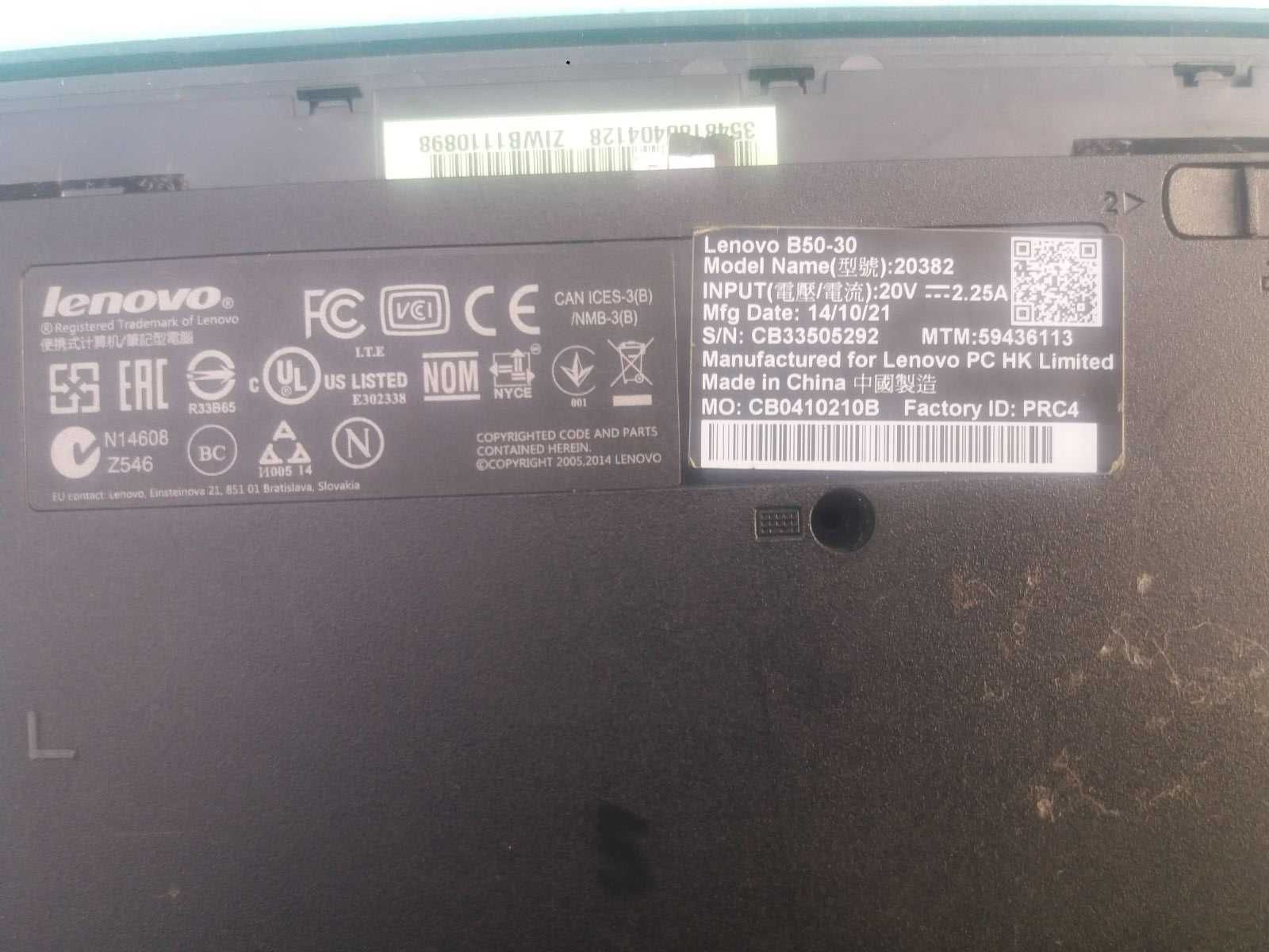 Lenovo B 50-30-model:20382