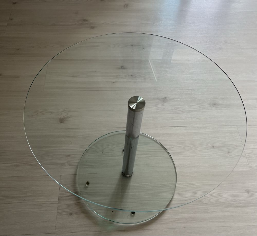 Mesa de apoio em vidro