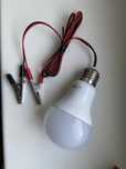 Led лампа 12v 9w с проводом 2м и крокодилами. Переноска 12 вольт