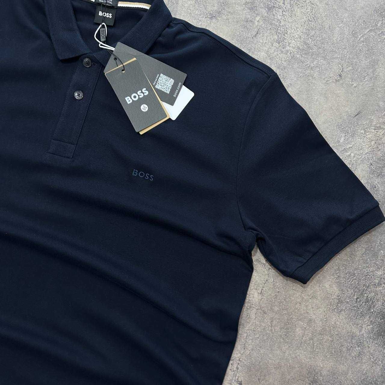 Синя чоловіча футболка Hugo Boss(розмір-3XL)