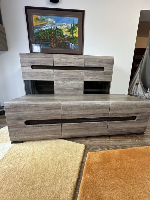 Zestaw mebli szafka RTV + komoda + szafka wisząca