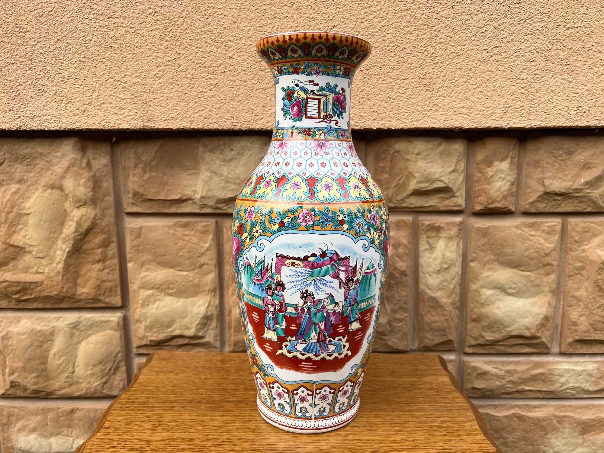 Wazon Na Kwiaty Orientalny Porcelana Chiny B416