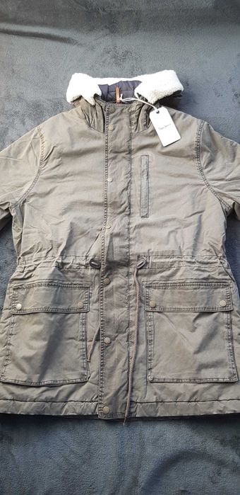XL Pepe Jeans kurtka parka Mitsio nowa z metką zielona lekko brązowa