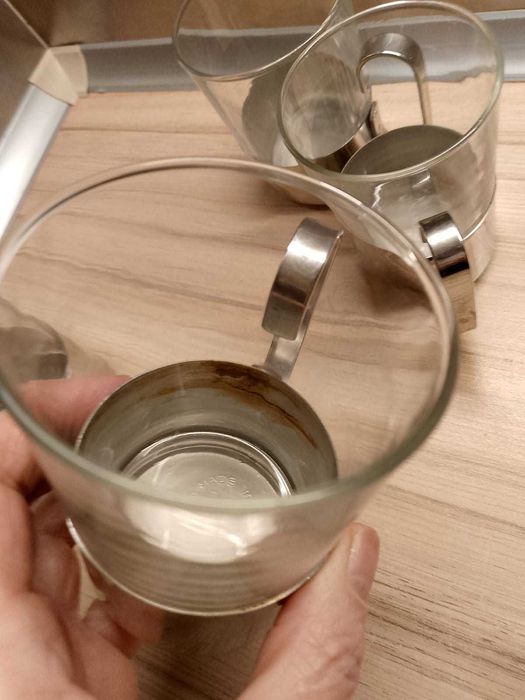 Szklanki z metalowym koszyczkiem 5szt