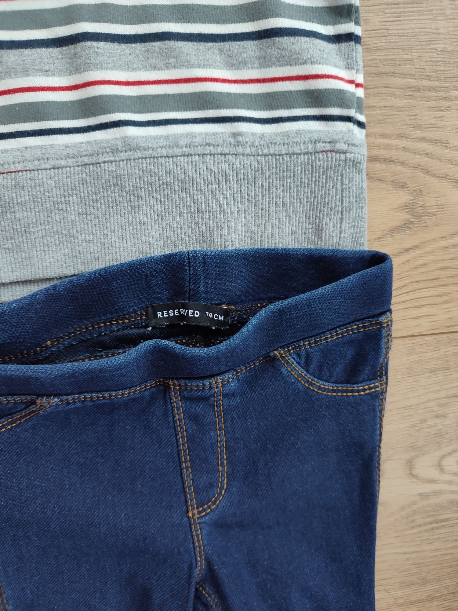 Bluza next i spodnie legginsy, jak jeansowe Reserved 68 - 74