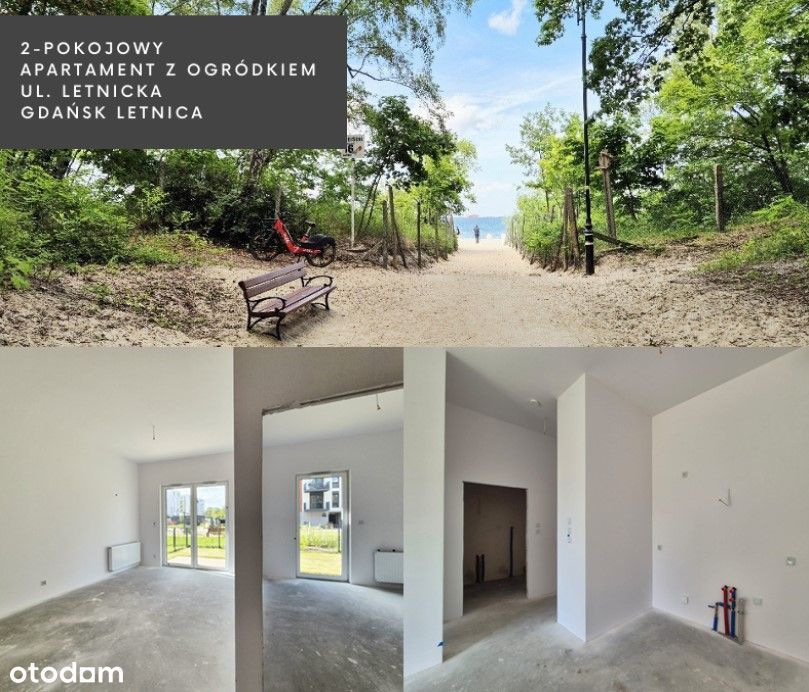 2 - Pokojowy Apartament Z Ogródkiem Gdańsk Letnica, Bez Podatku Pcc!
