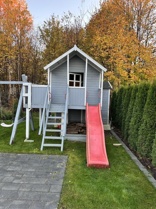 Plac zabaw drewniany,zjeżdżalnia,huśtawki,piaskownica