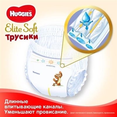 Трусики  Huggies Elite Soft pants 4(21шт),памперси Хаггіс Еліт