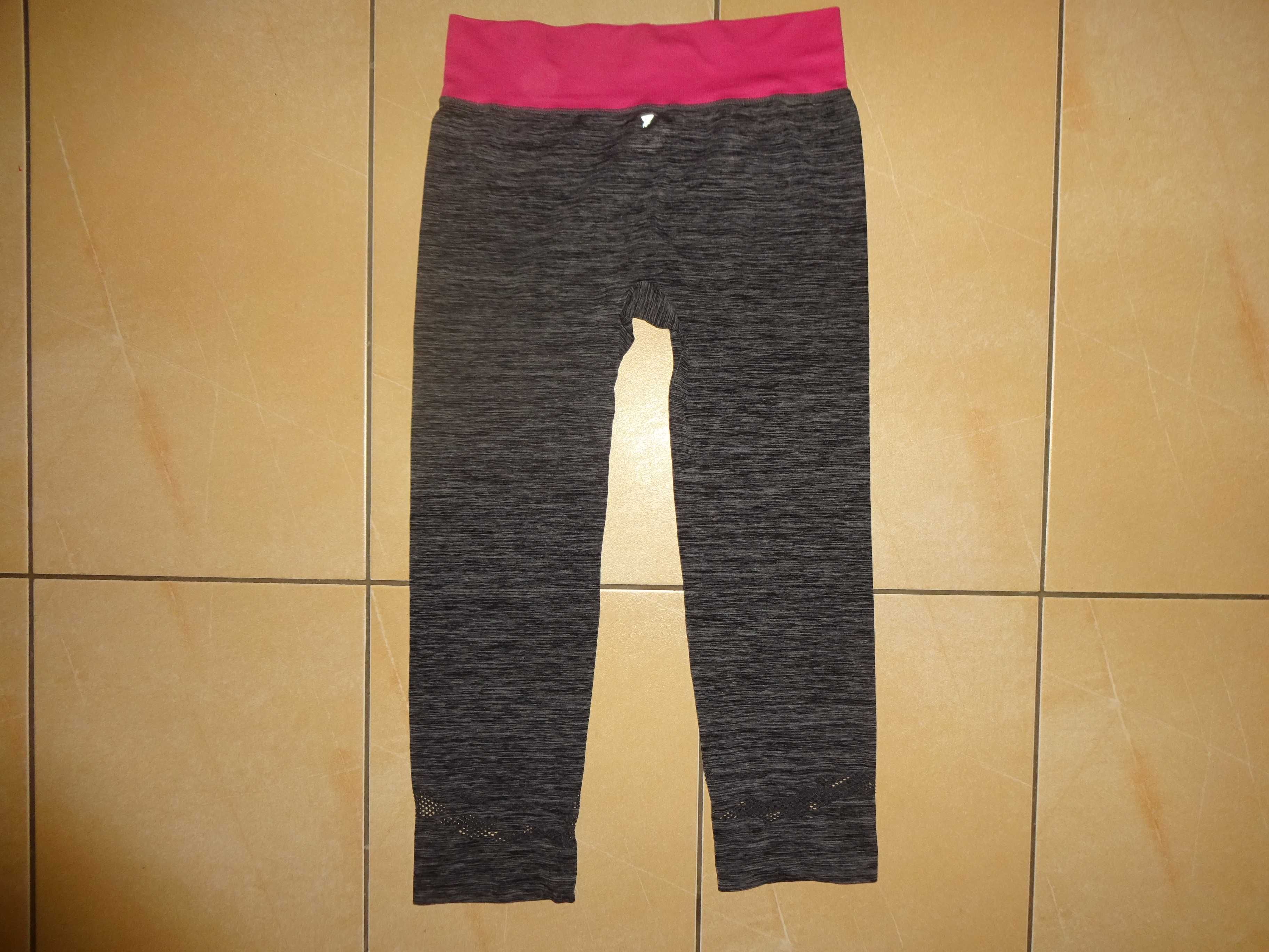 WORK OUT szare różowe spodnie legginsy leginsy Okazja EUR 42-44