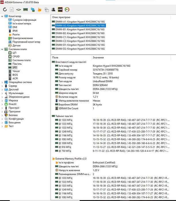 пам'ять DDR4 32GB (2x16) або 128GB 2666MHz CL16 HyperX FURY. Trade-IN