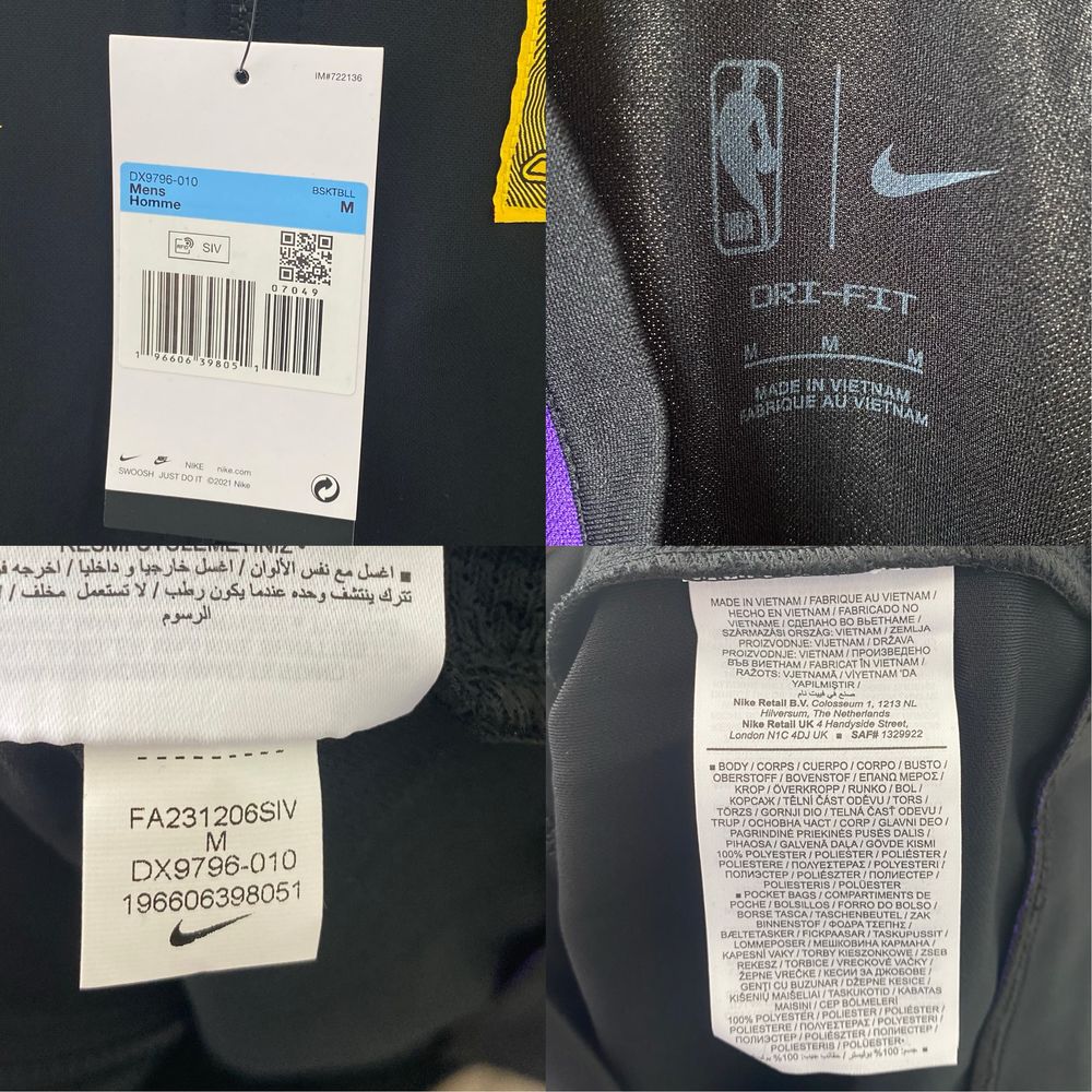 Суперціна Оригінал!Олімпійка чоловіча Nike NBALAKERS M L XL DX9796-010