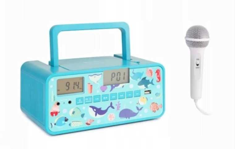 Radioodtwarzacz Karaoke Kidsbox Space CD