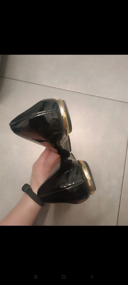 Balerinki buty na płaskim obcasie
