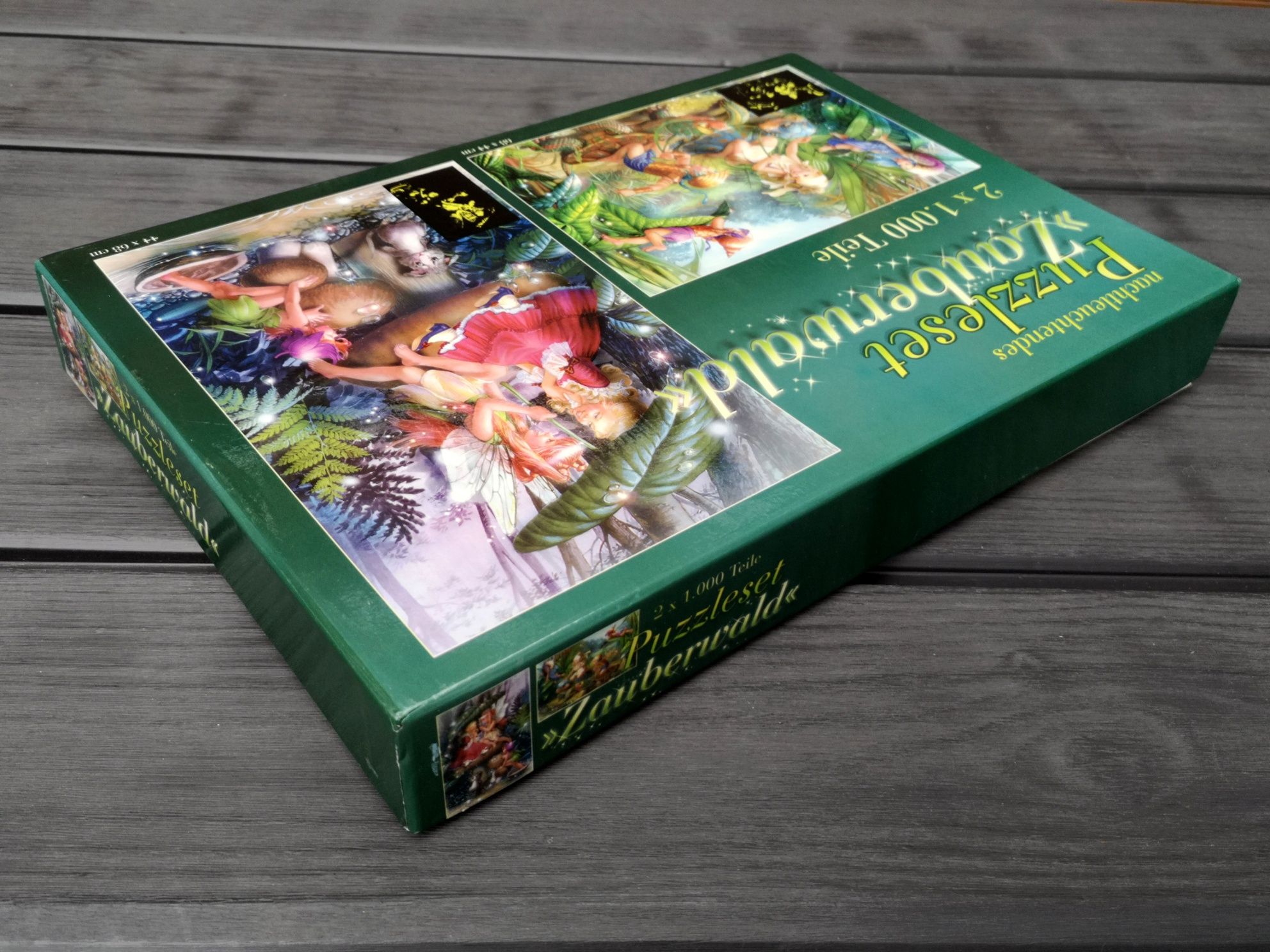 Puzzle 2x 1000 Weltbild Zauberwald fluorescencyjne jedne Nowe