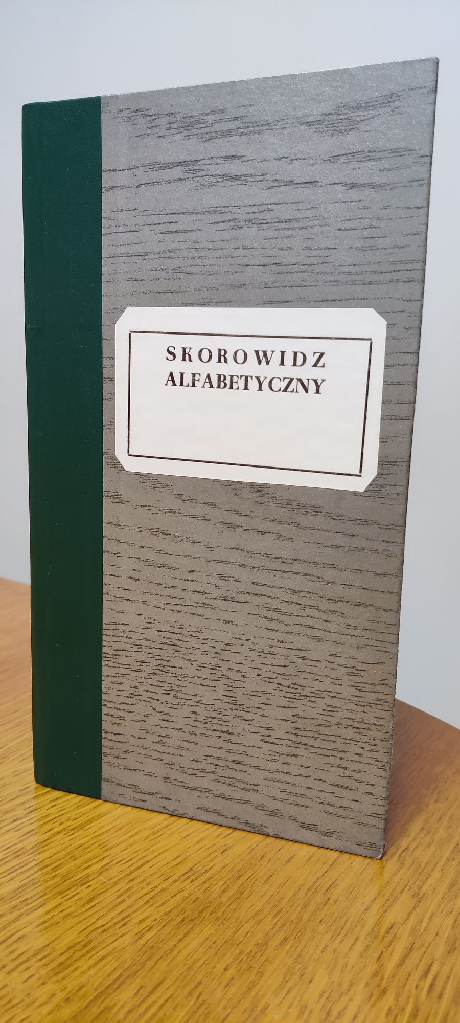 Skorowidz alfabetyczny książka adresowa telefoniczna notatnik srebrny