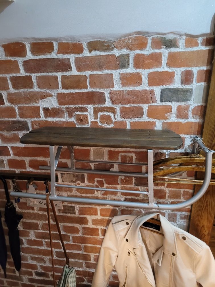 Sanki Wieszak na ubrania półka ławeczka szafka retro rustykalna