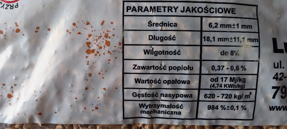 Pellet NATURA 100 % Pelet iglasty - z czystej Trociny - PROMOCJA  !!!