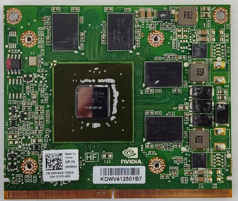 Відеокарта nvidia quadro 1000m 2gb mxm