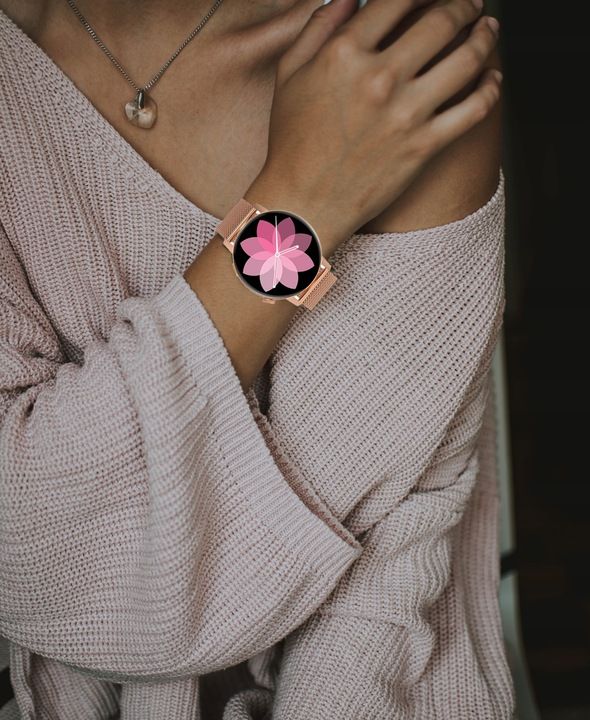Smartwatch Zegarek Damski Rozmowy Puls Ciśnieniomierz Kroki J.polski A
