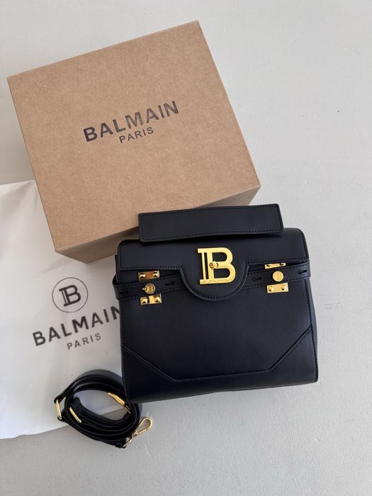Сумка Balmain B-Buzz Congnac коричнева, чорна