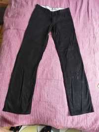 Eleganckie jeansy czarne lekkie prążki C&A