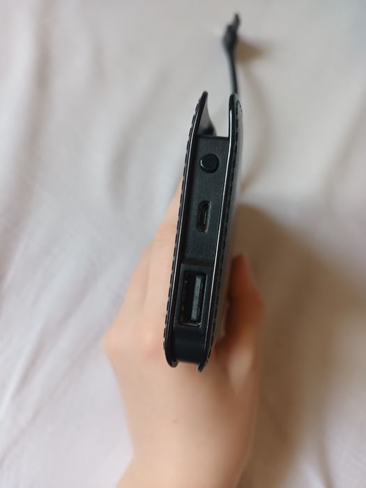 Powerbank 12000mAh czarny smukły